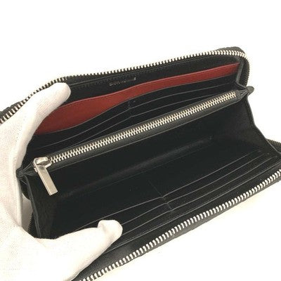 Christian Dior Oblique Trotter PVC Zip Around Long Wallet Black