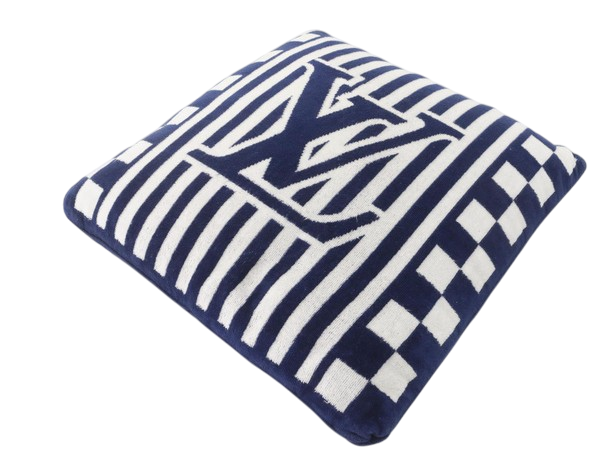 Louis Vuitton Blue Cotton Monogram Beach Cushion-9378654632