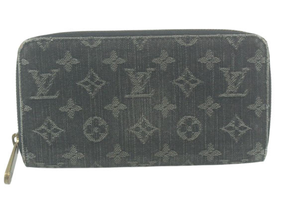 Louis  Vuitton Denim Zippy Wallet Black-18060653504