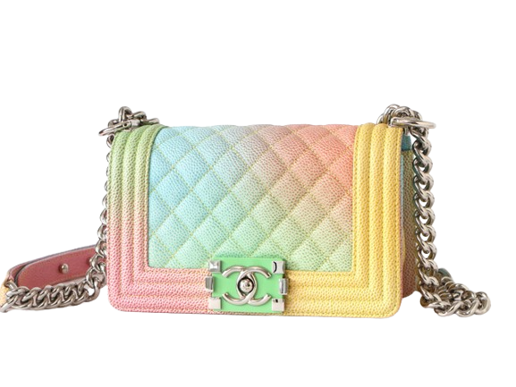 Chanel Rainbow Quilted Boy Bag