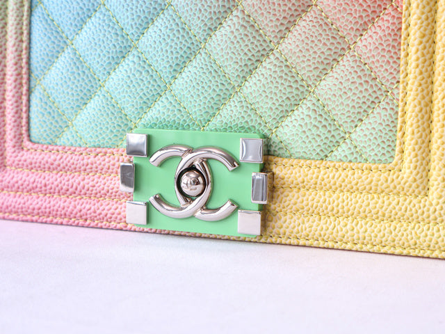 Chanel Rainbow Quilted Boy Bag