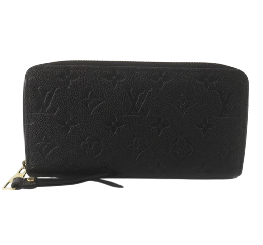 Louis Vuitton Monogram Empreinte Zippy Wallet Noir Black-9008607313
