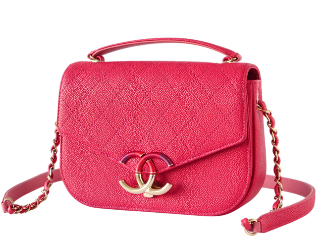 Chanel Grained Calfskin Quilted Small Cuba Top Handle Flap-18161850957